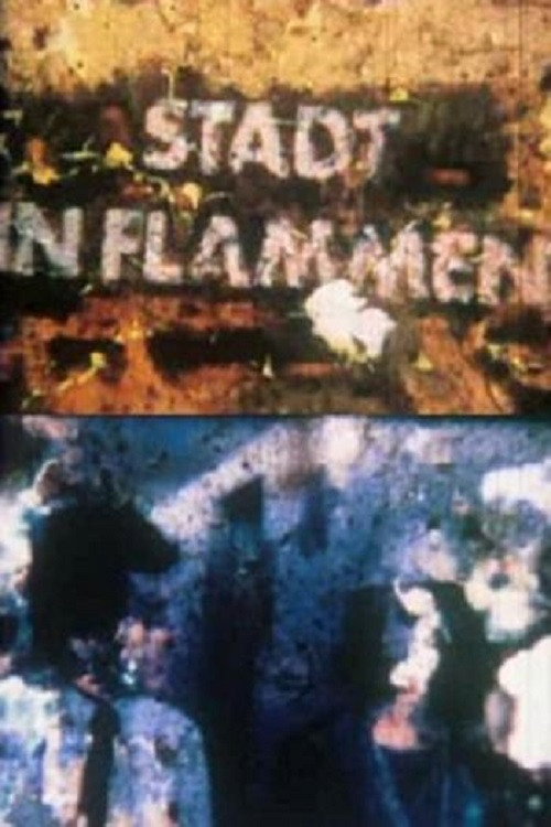 Stadt in Flammen Poster