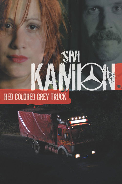The Red Colored Grey Truck Poster