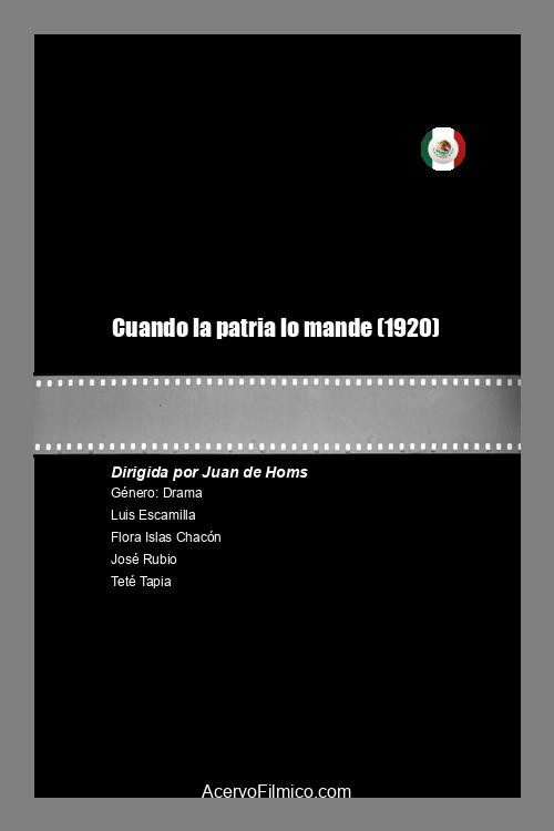 Cuando la patria lo mande Poster