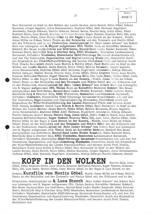 Kopf in den Wolken Poster