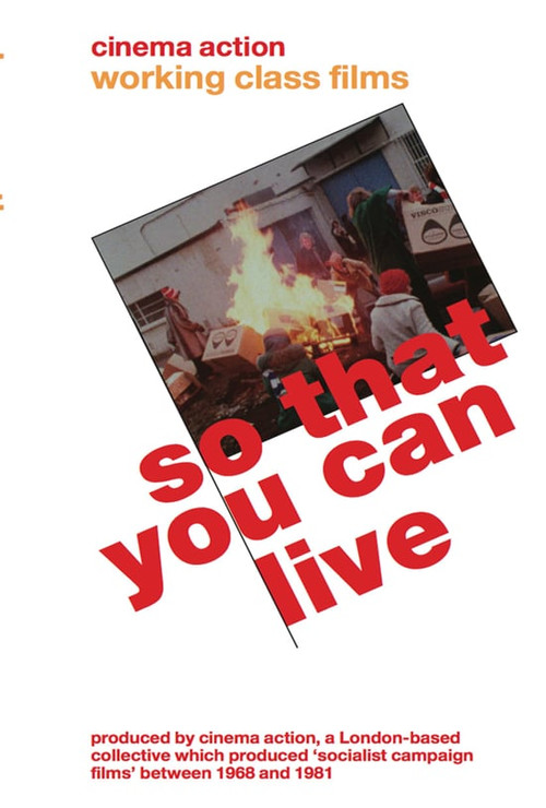 So That You Can Live Poster