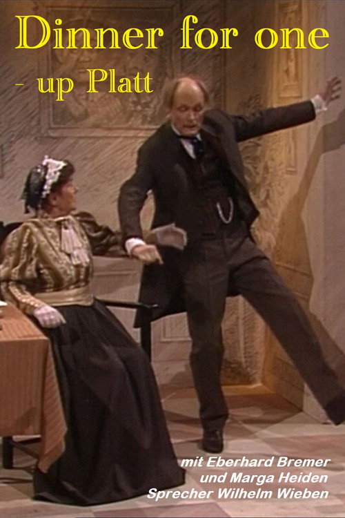 Dinner for one - up Platt Poster