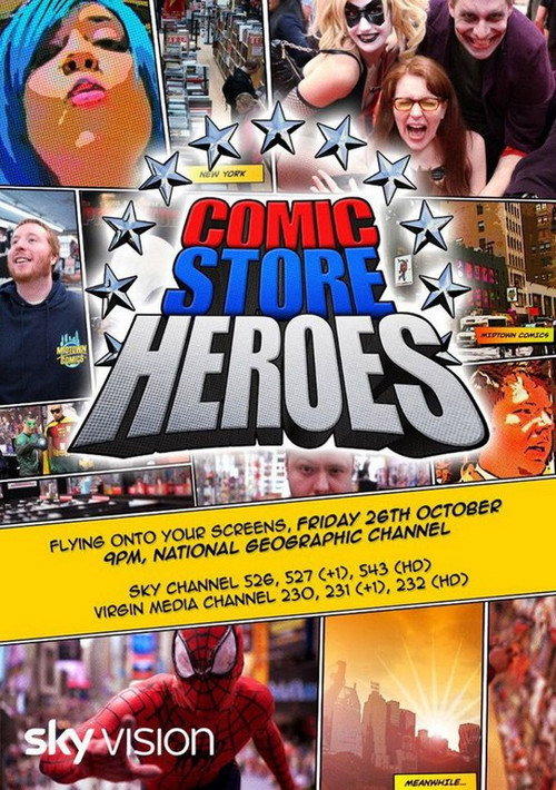 Comic Store Heroes Poster