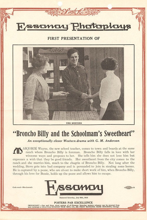 Broncho Billy and the Schoolmam's Sweetheart Poster