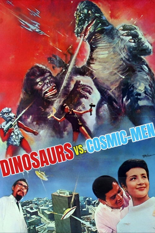 Dinosaur Fights Against Cosmic-Men Poster