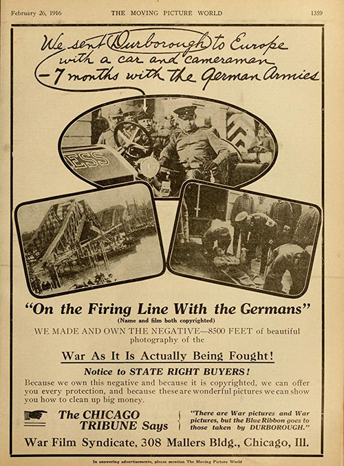 On the Firing Line with the Germans Poster
