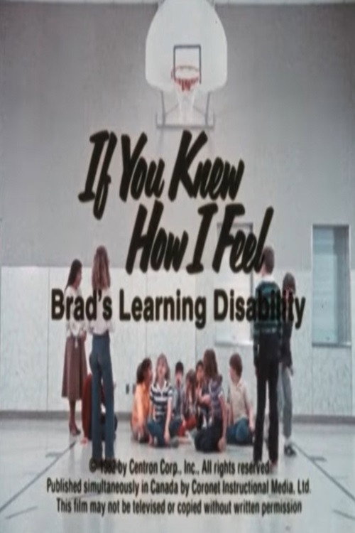If You Knew How I Feel: Brad's Learning Disability Poster