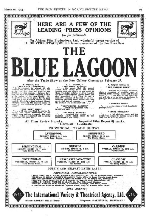 The Blue Lagoon Poster