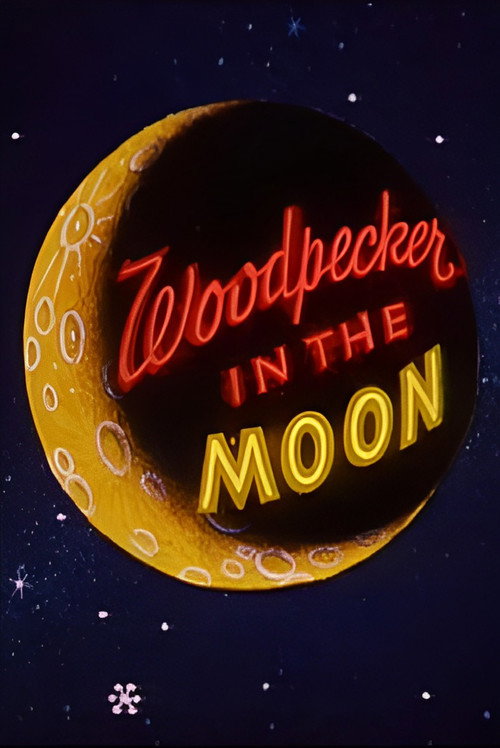 Woodpecker in the Moon Poster