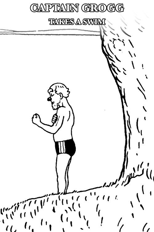 Captain Grogg takes a swim Poster