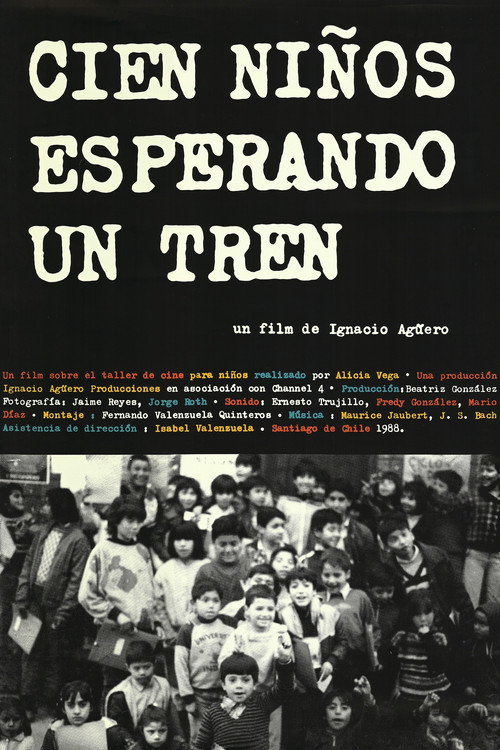 One Hundred Children Waiting for a Train Poster
