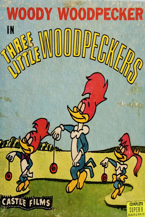 Three Little Woodpeckers Poster