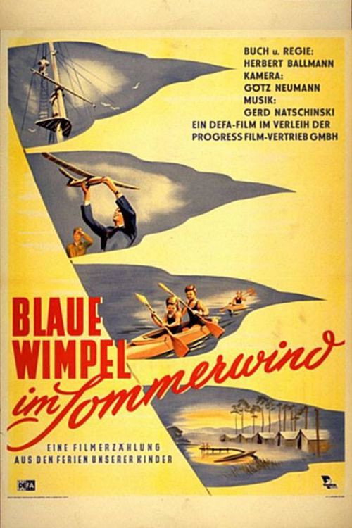 Blue Bandanas in the Summer Wind Poster