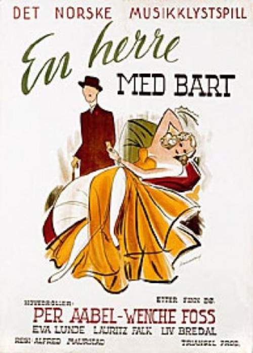 En herre med bart Poster