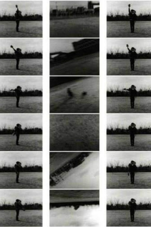 Turning the Arm with a Movie Camera: Person, Landscape Poster
