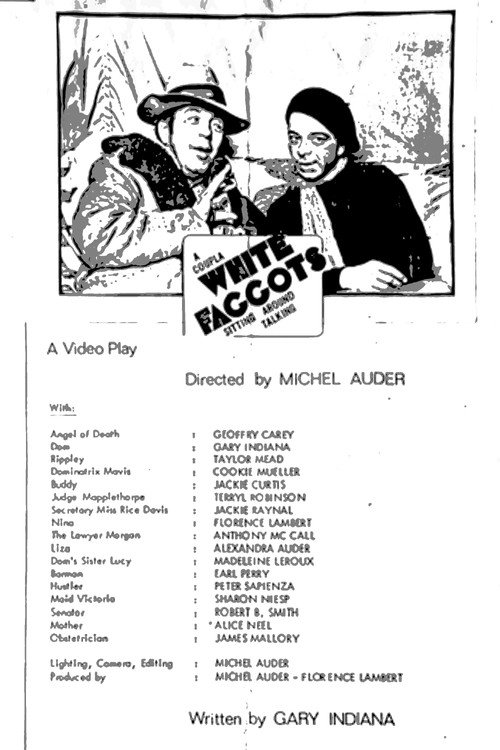 Coupla White Faggots Sitting Around Talking Poster