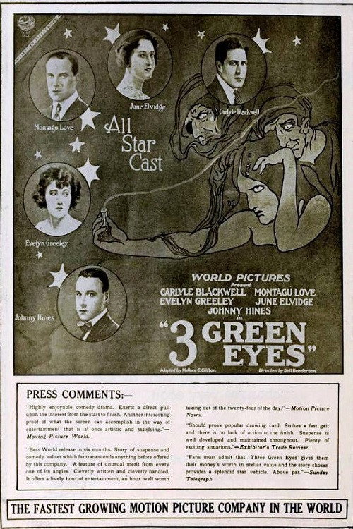 Three Green Eyes Poster