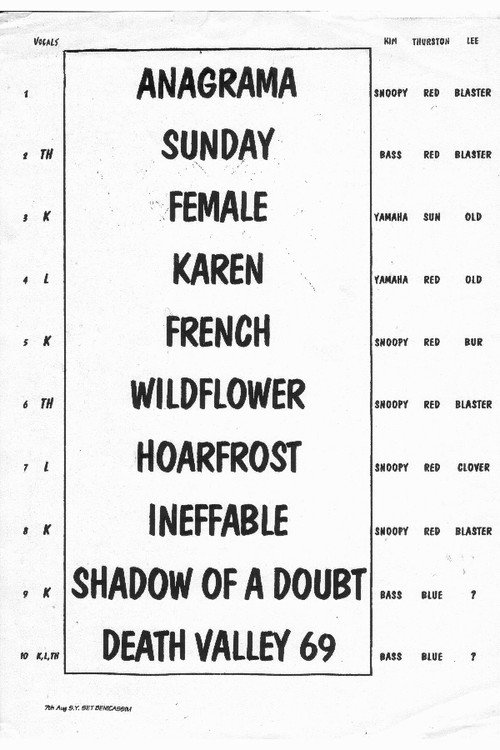 Sonic Youth: Festival Internacional de Benicàssim Poster