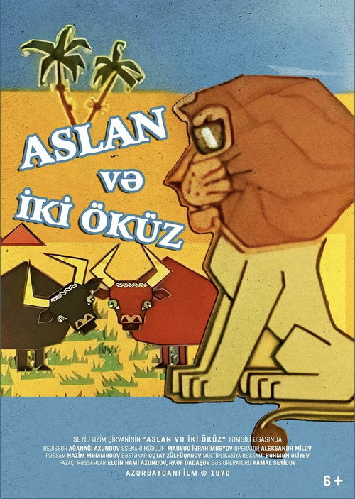 Aslan və iki öküz Poster