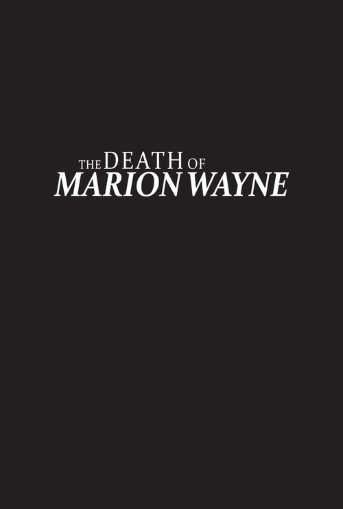 The Death of Marion Wayne Poster