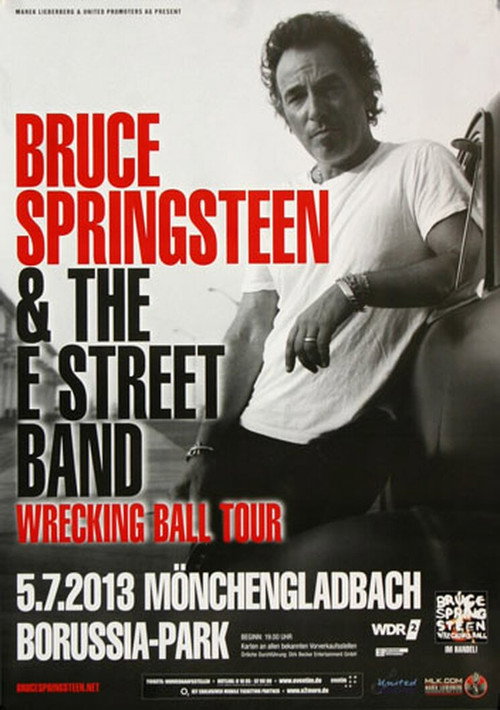 Bruce Springsteen - Mönchengladbach 2013 Poster