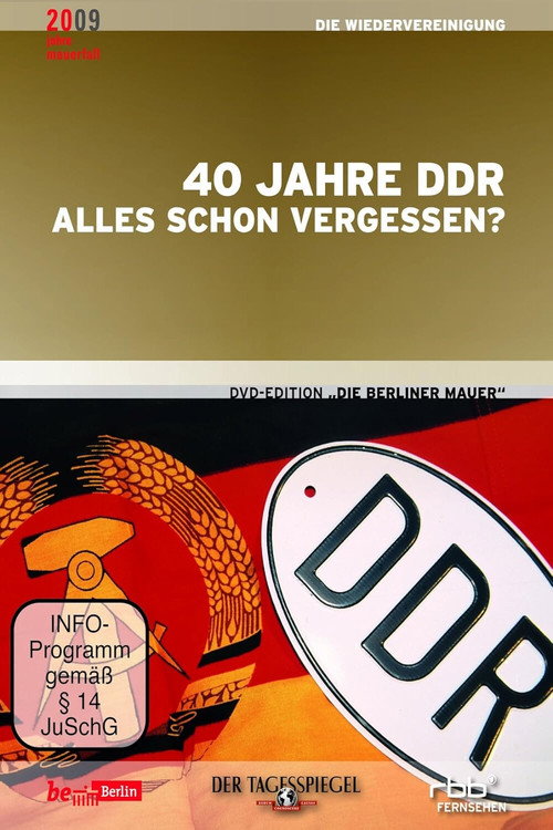 40 Years of the GDR - Has It All Been Forgotten? Poster