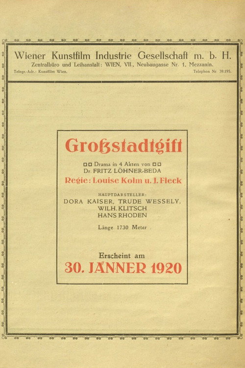 Großstadtgift Poster