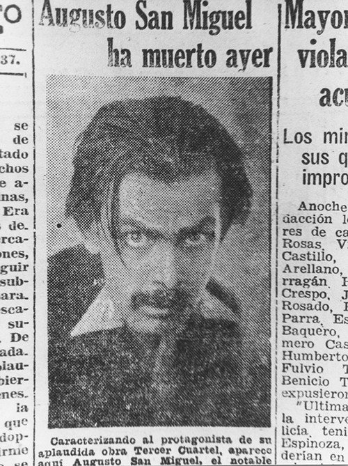 Augusto San Miguel Died Yesterday Poster