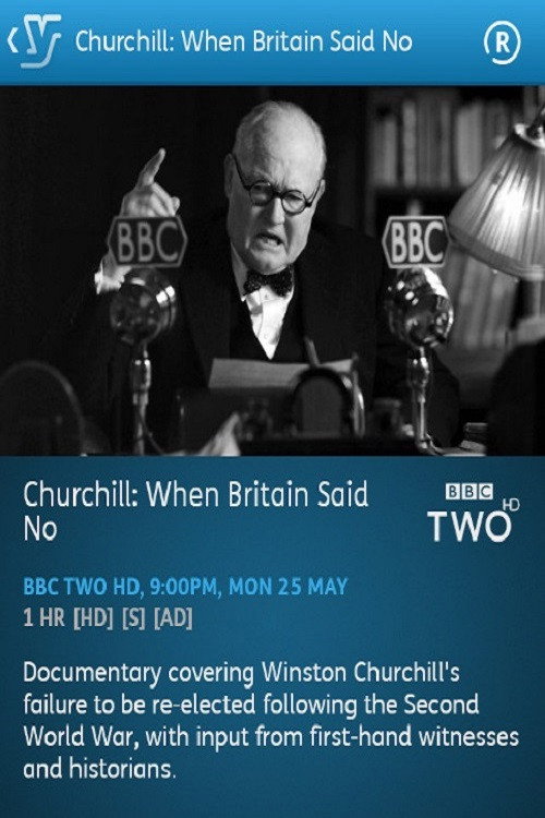 Churchill: When Britain Said No Poster