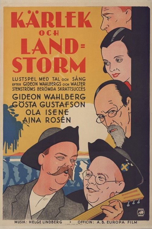 Kärlek och landstorm Poster