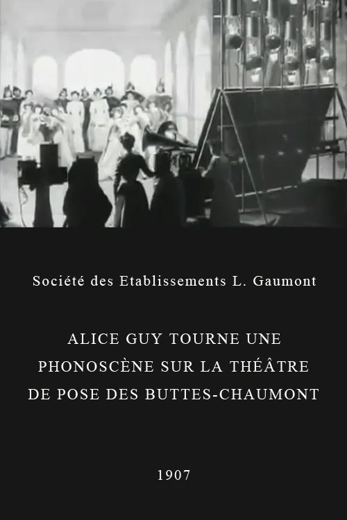 Alice Guy Films a 'Phonoscène' in the Studio at Buttes-Chaumont, Paris Poster