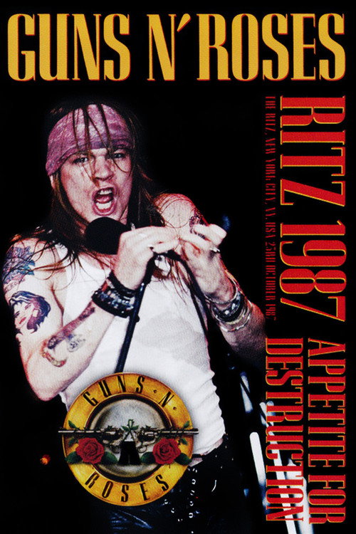 Guns N' Roses Live at The Ritz, NY 1987 Poster