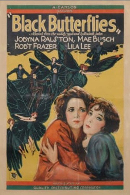 Black Butterflies Poster