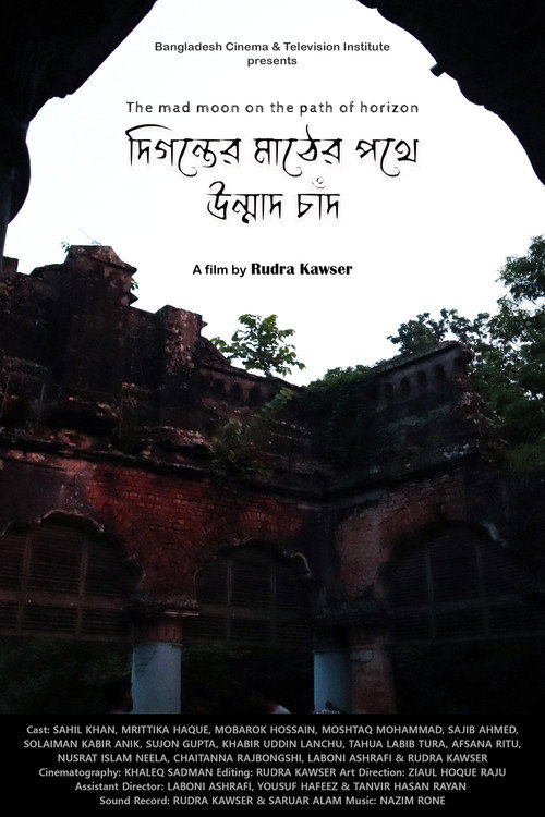 The mad moon on the path of horizon Poster