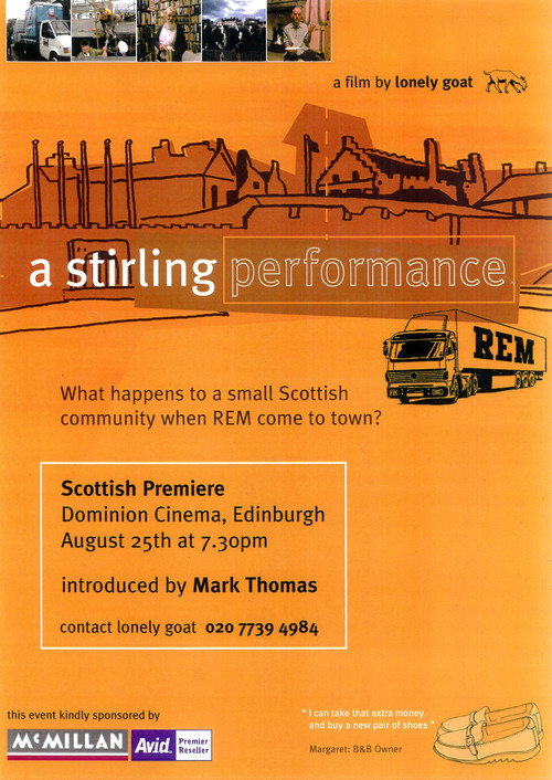 R.E.M.: A Stirling Performance Poster