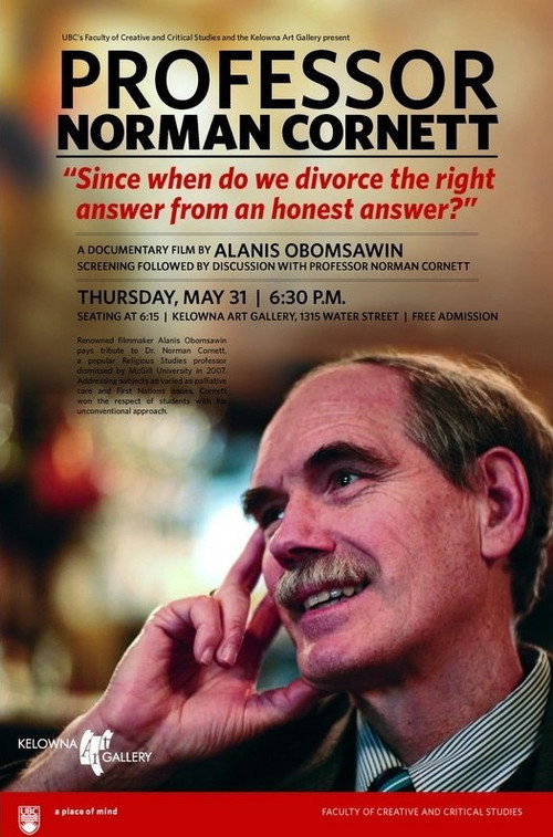 Professor Norman Cornett: 'Since when do we divorce the right answer from an honest answer?' Poster