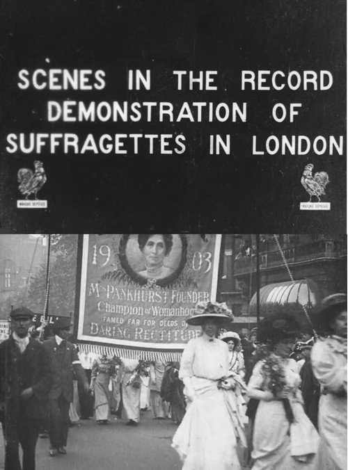 Scenes in the Record: Demonstration of Suffragettes Poster