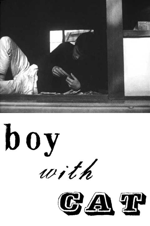 Boy with Cat Poster