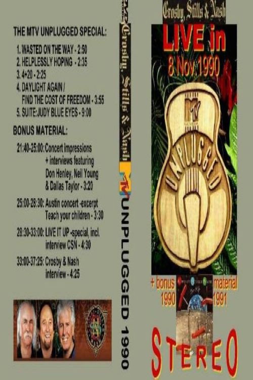 CROSBY, STILLS & NASH Live 1990: MTV Unplugged, Nov.8th Poster