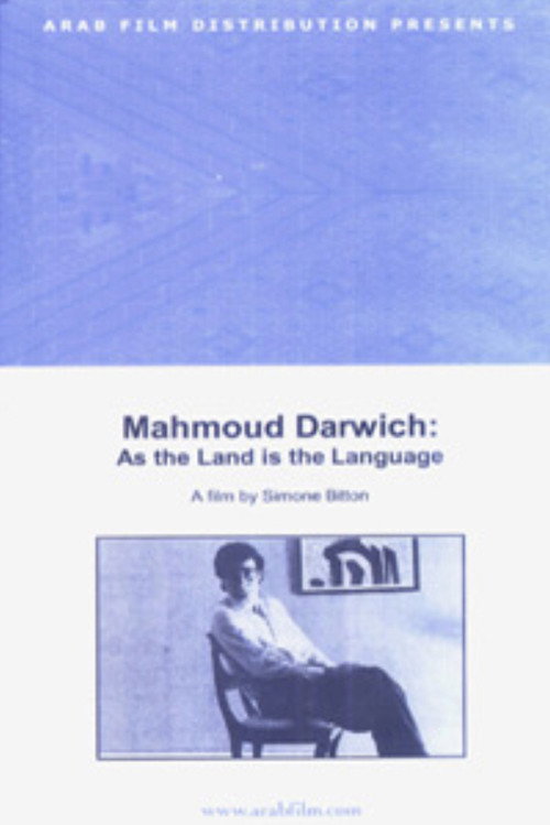 Mahmoud Darwish: As the Land Is the Language Poster