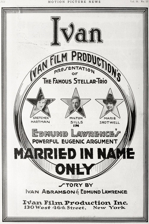 Married in Name Only Poster