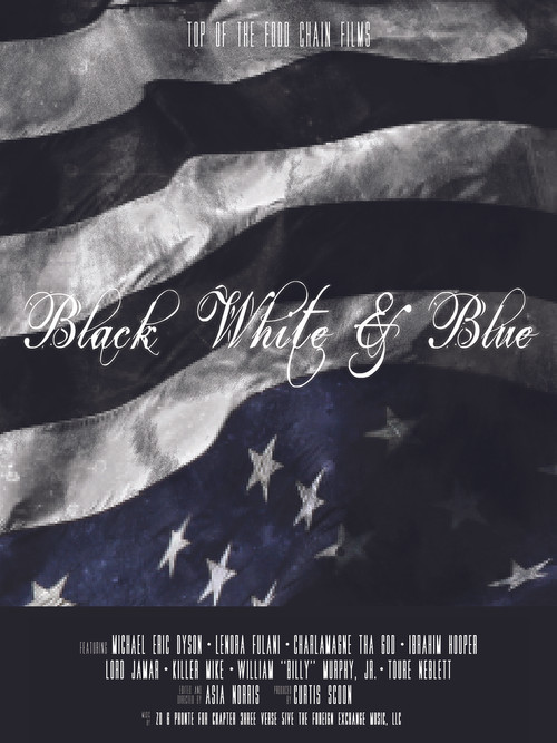 Black, White & Blue Poster