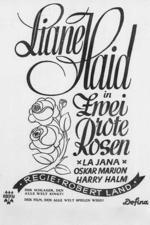 Zwei rote Rosen Poster