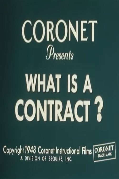 What Is a Contract? Poster