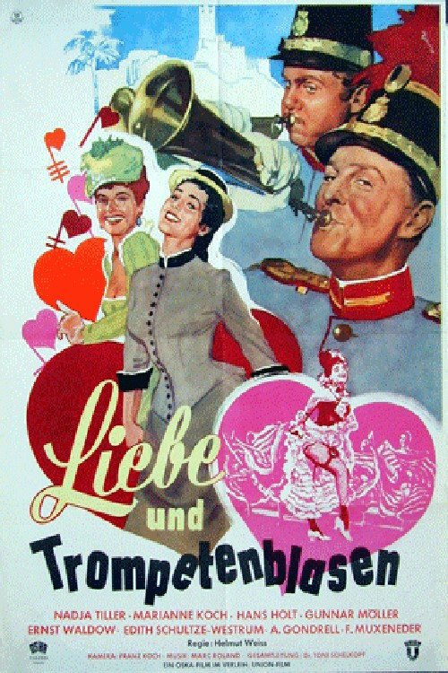 Liebe und Trompetenblasen Poster