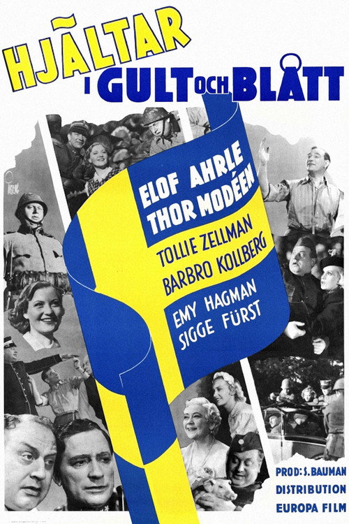 Hjältar i gult och blått Poster