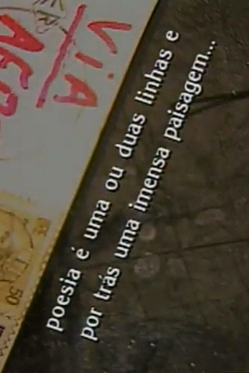 Poesia é uma ou duas linhas, por trás uma imensa paisagem Poster