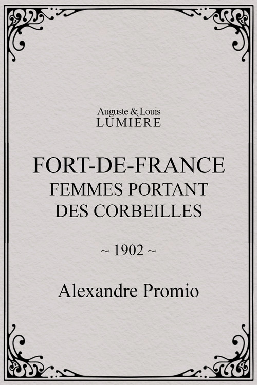 Fort-de-France : femmes portant des corbeilles Poster