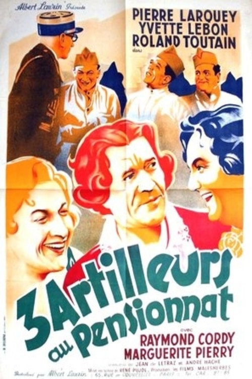 Trois artilleurs au pensionnat Poster