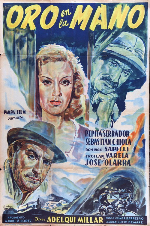 Oro en la mano Poster